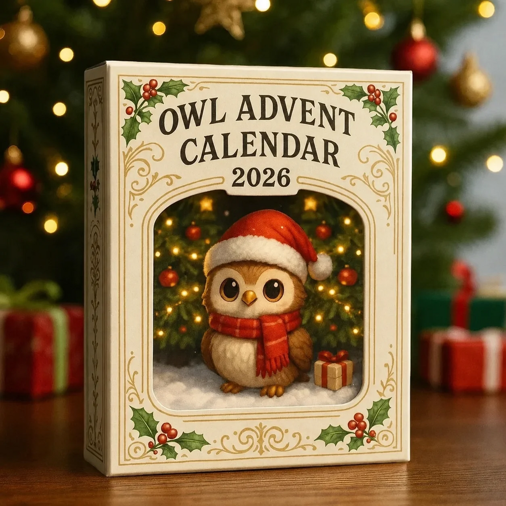 🦉2026 Ugle-adventskalender – 24-dagers nedtelling til jul med samleobjekter av ugle