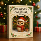 🦉2026 Ugle-adventskalender – 24-dagers nedtelling til jul med samleobjekter av ugle