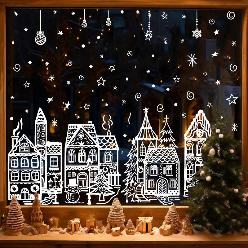 🎄Sett med vindusdekorasjoner: Julelandsby