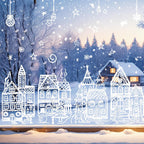 🎄Sett med vindusdekorasjoner: Julelandsby